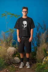 Remera Calavera Negra