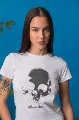 Baby Tee Calavera Blanca